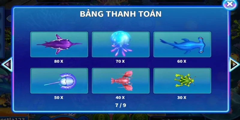 Hệ thống sinh vật biển đặc sắc trong game